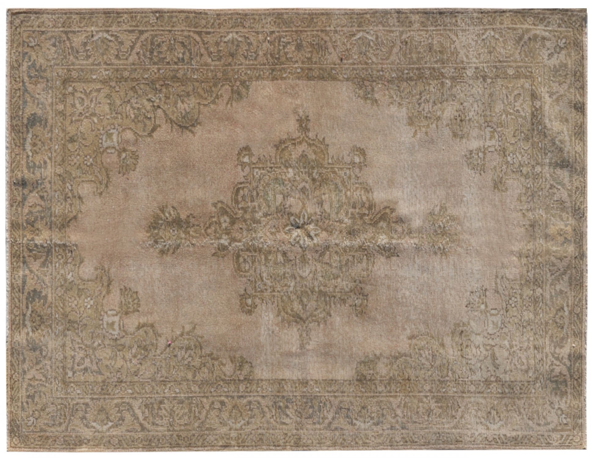 Beige Türkei Vintage Teppich  202 x 114 cm