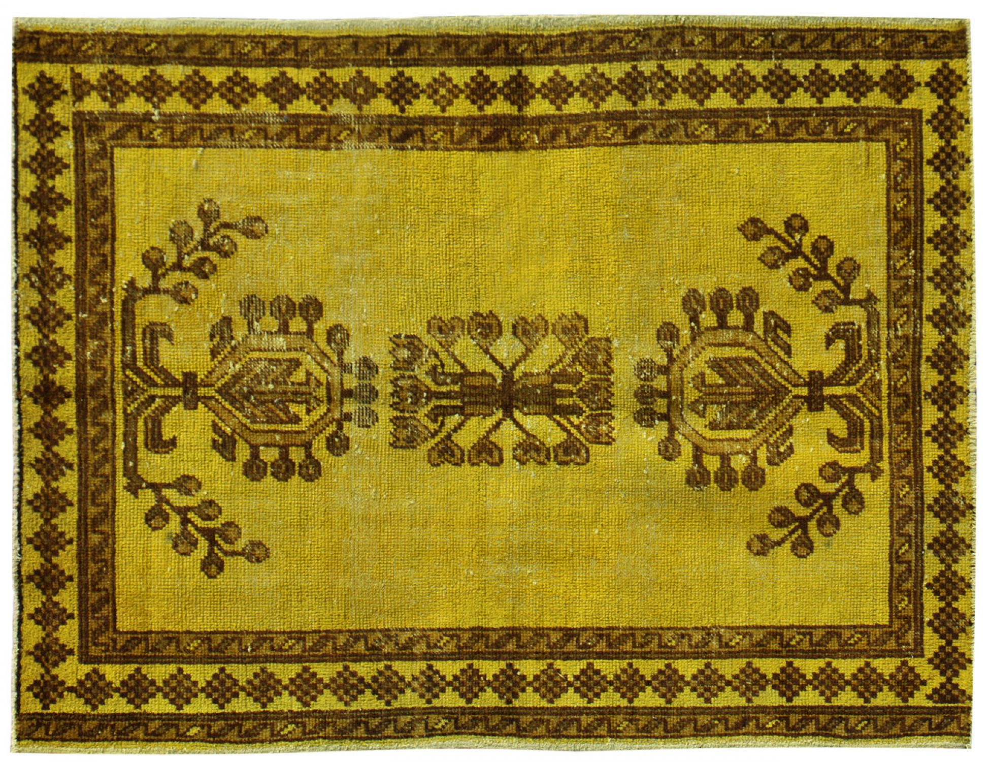 Tappeto Vintage  giallo <br/>165 x 110 cm