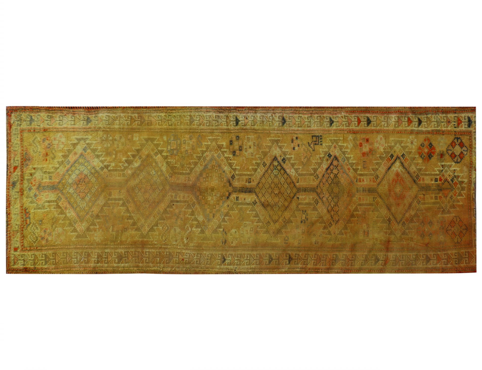 Tappeto Vintage  giallo <br/>260 x 93 cm