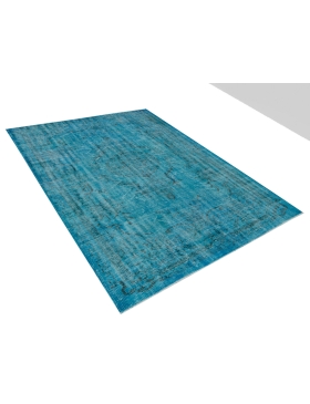 Azul Turquía Alfombra vintage 286 x 172 cm - view 1