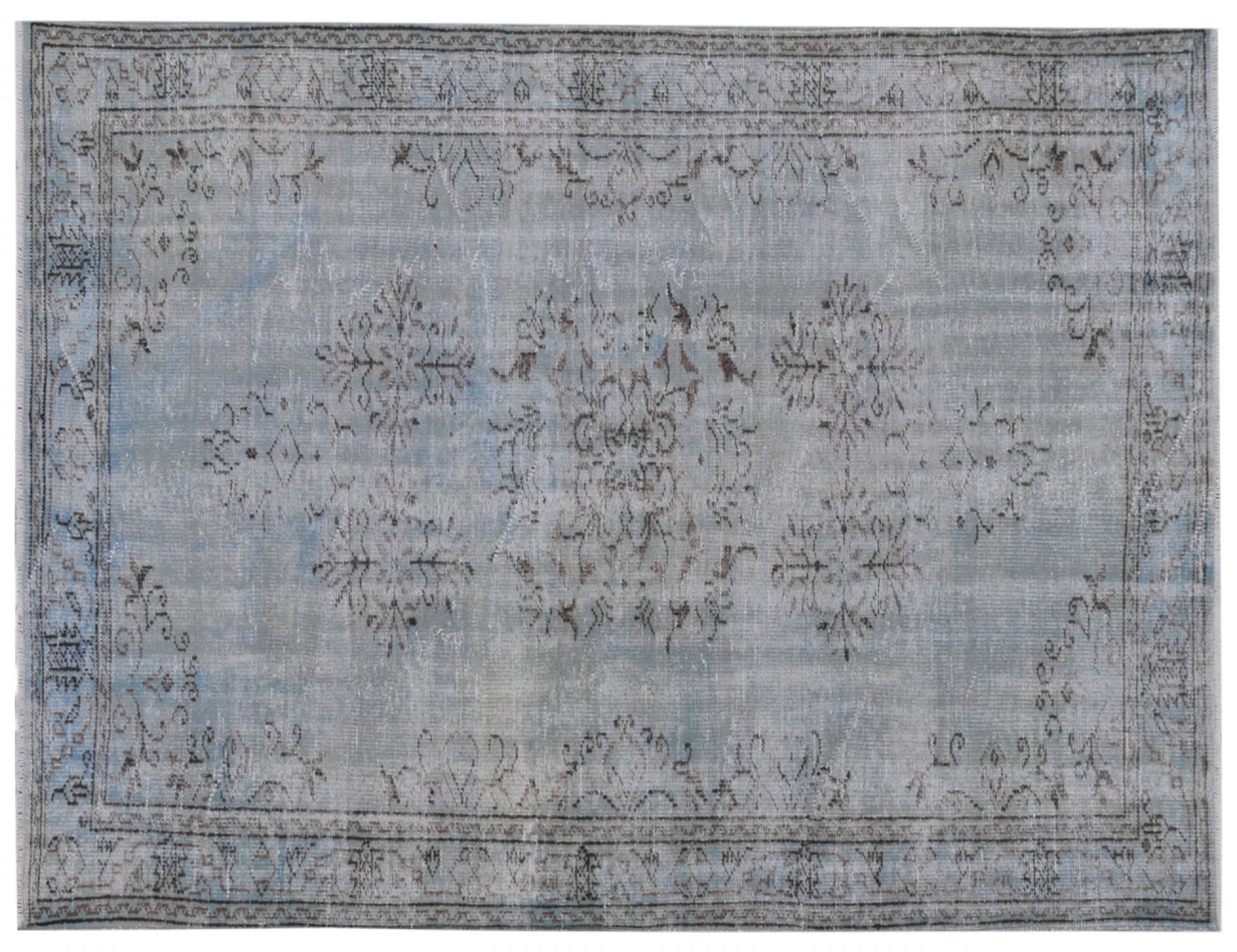 Alfombra vintage  azul <br/>271 x 167 cm