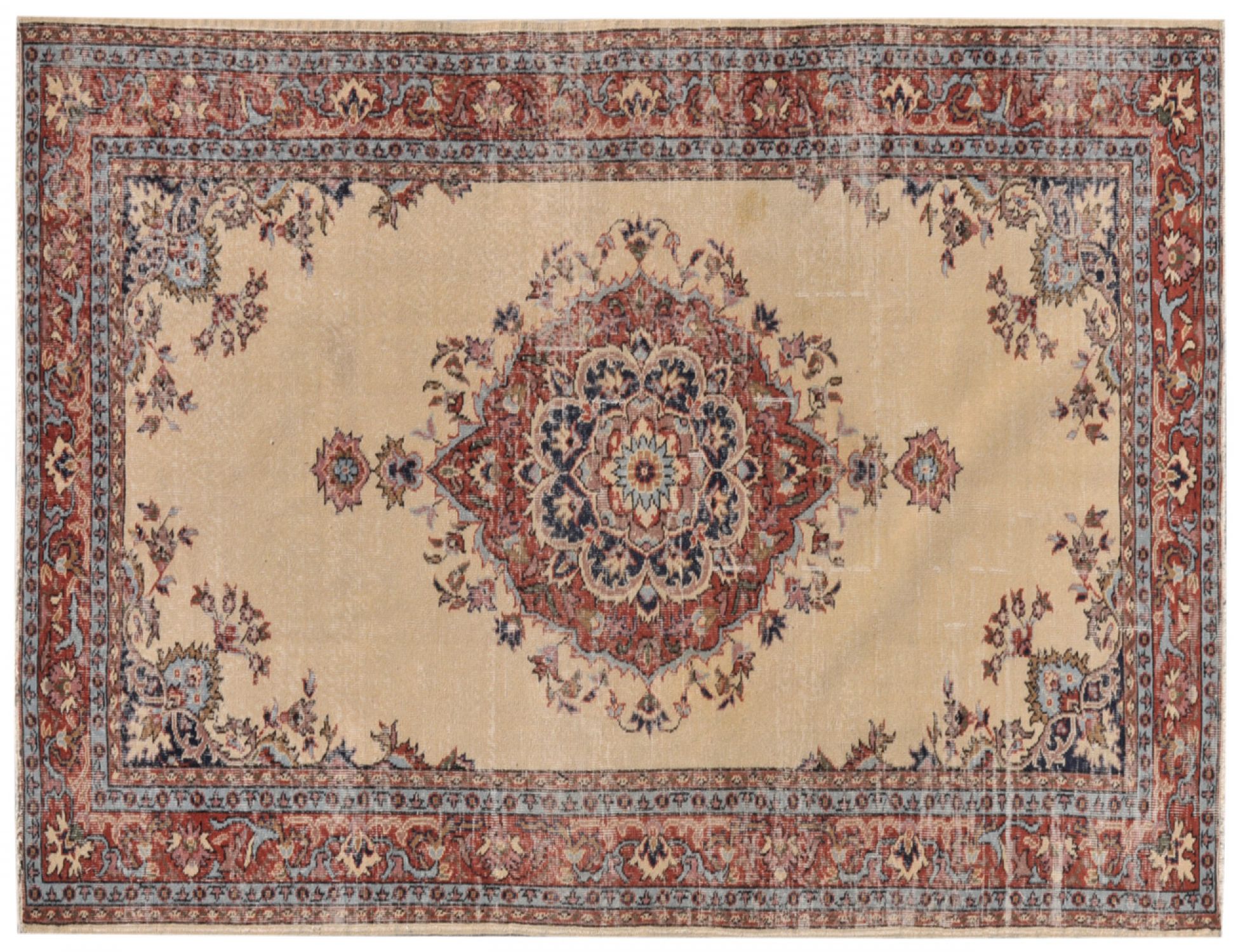 Alfombra vintage  beige <br/>254 x 150 cm