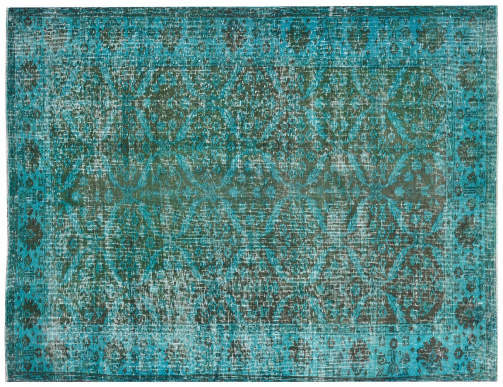 Alfombra vintage  azul <br/>208 x 123 cm