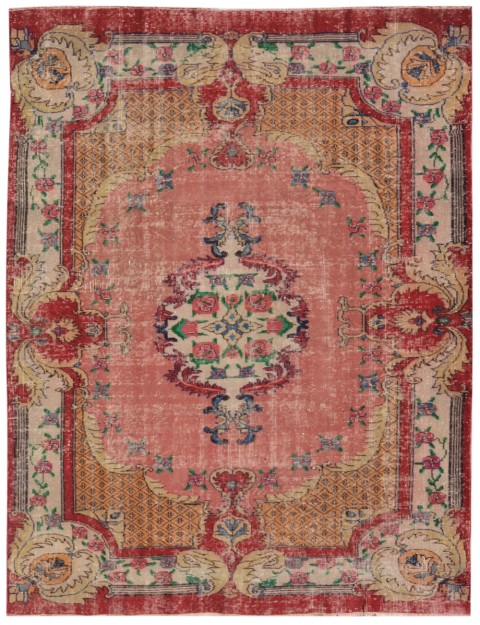 Rot Türkei Vintage Teppich 268 x 180 cm