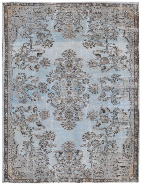 Blau Türkei Vintage Teppich 276 x 176 cm