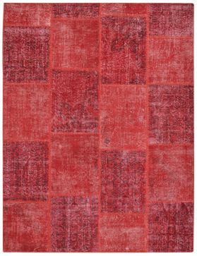 Patchwork Teppich 240 X 170 rot