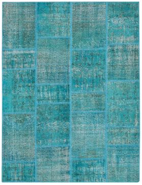 Patchwork Carpet 240 X 170 sininen