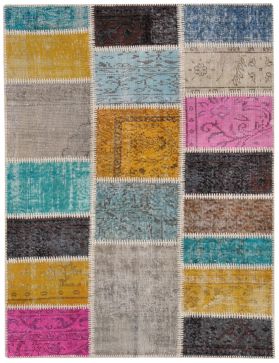 Patchwork Teppich 180 X 120 mehrfarbig