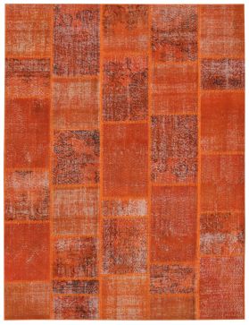 Patchwork Teppich 300 X 200 orange