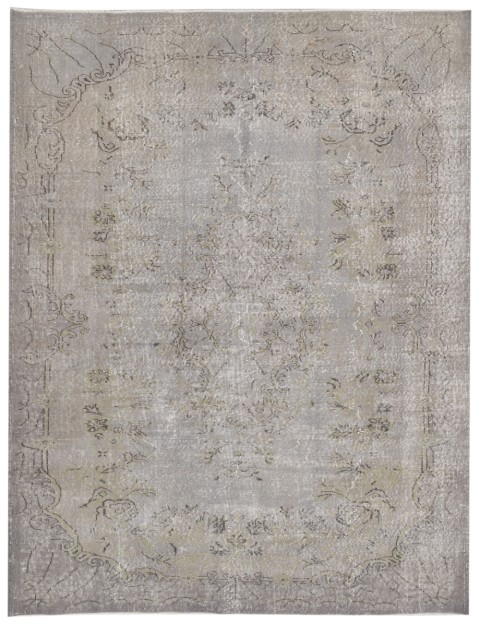 Beige Türkei Vintage Teppich 287 x 184 cm