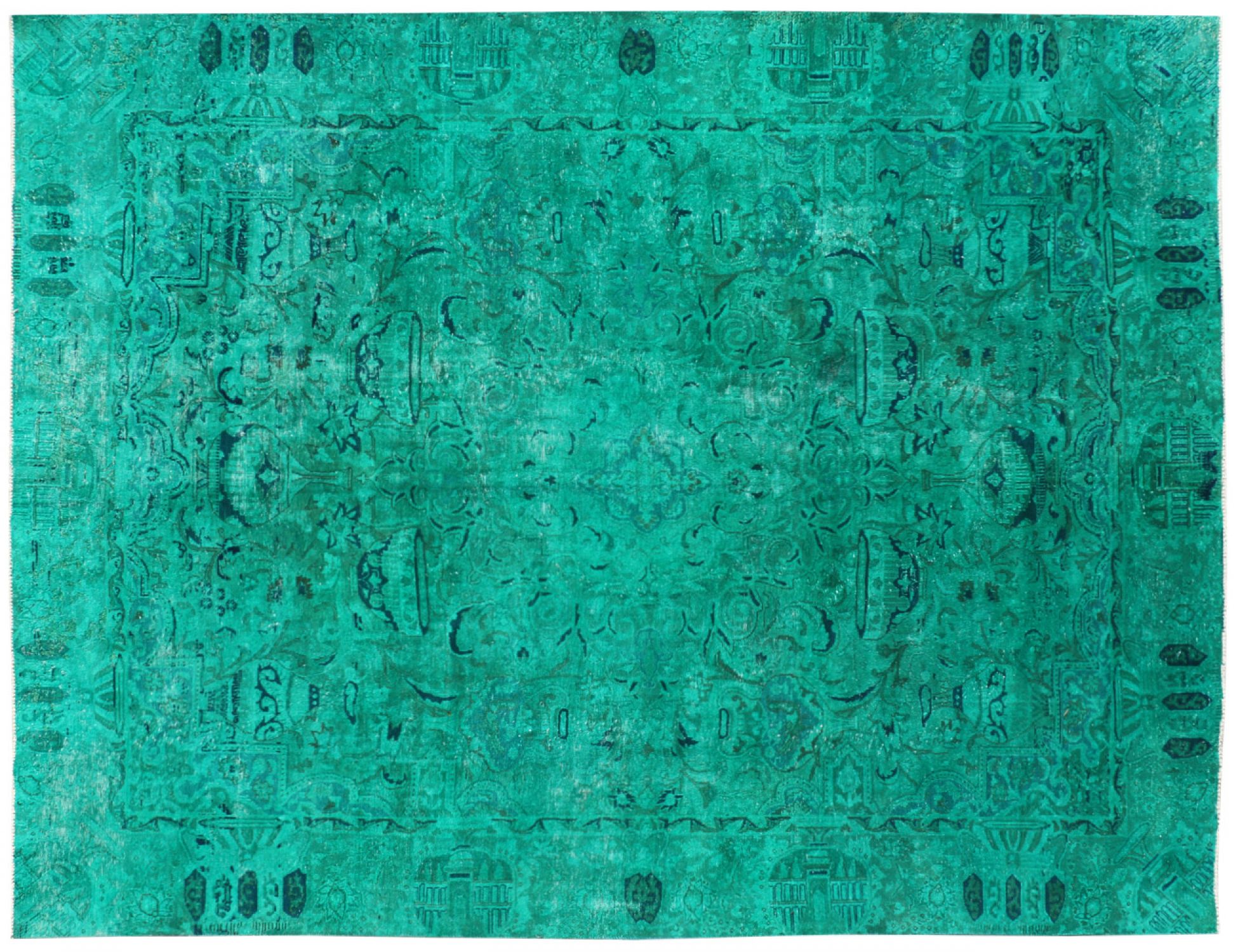 Vintage Tæppe  grøn <br/>357 x 283 cm