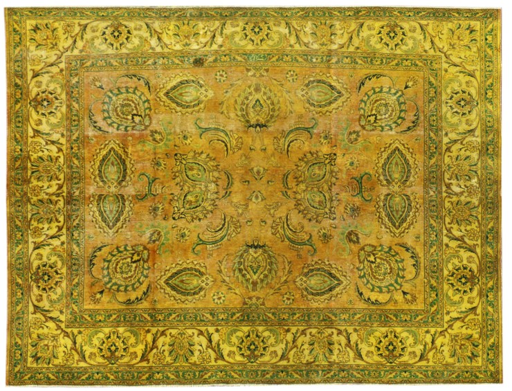 Giallo Persiano Tappeto Vintage 346 x 284 cm