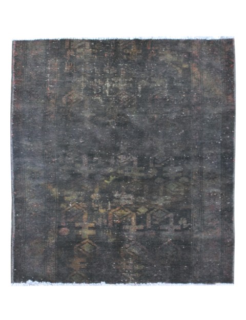 Grau Persien Vintage Teppich 125 x 110 cm