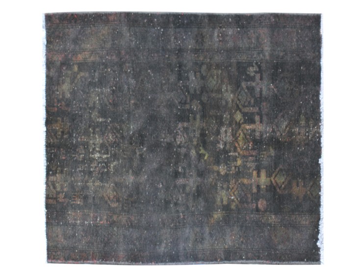 Grigio Persiano Tappeto Vintage 125 x 110 cm
