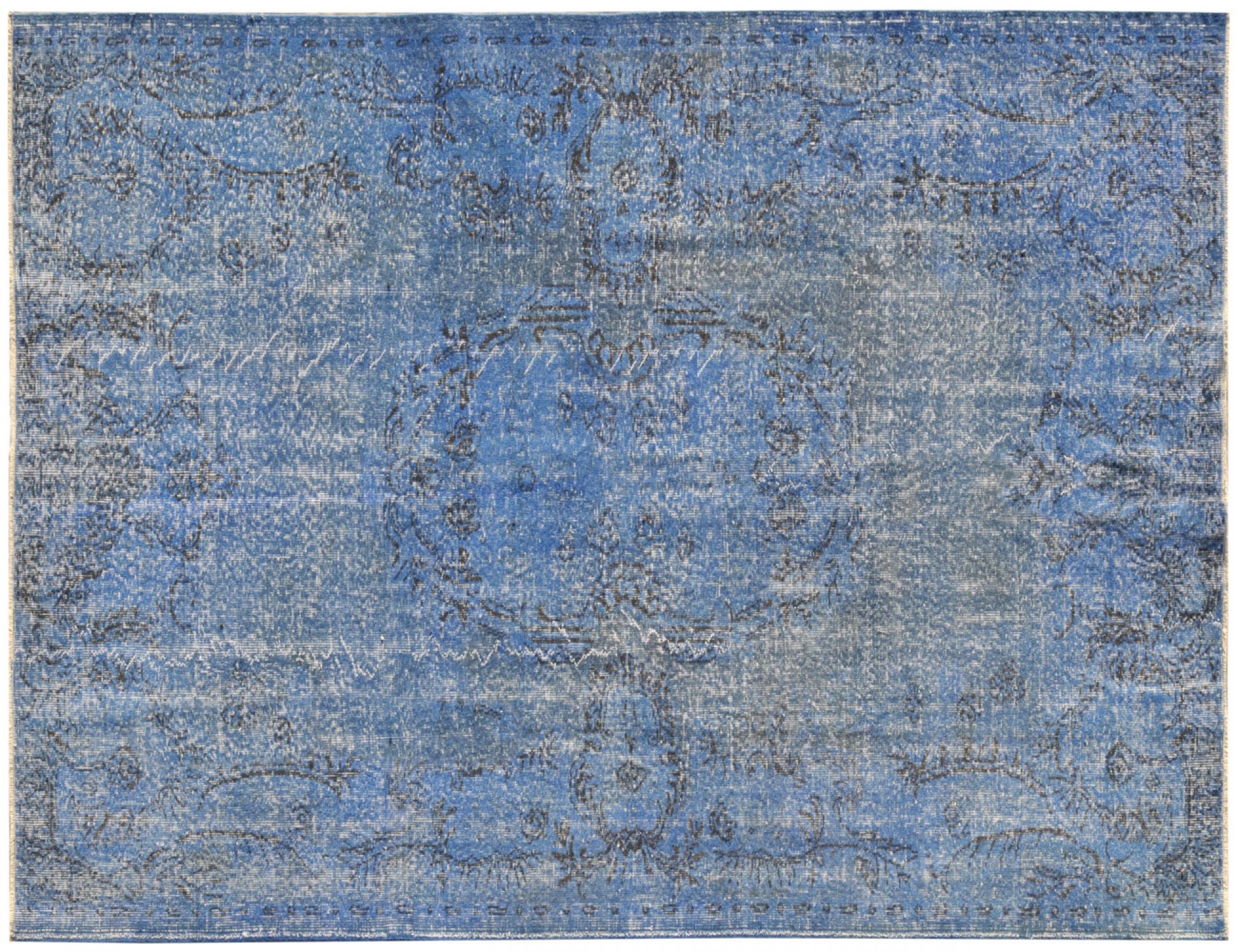 Vintage Tæppe  blå <br/>275 x 177 cm