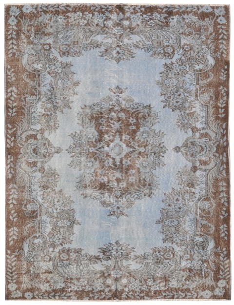 Blau Türkei Vintage Teppich 232 x 145 cm