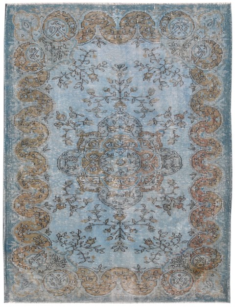 Blau Türkei Vintage Teppich 263 x 179 cm