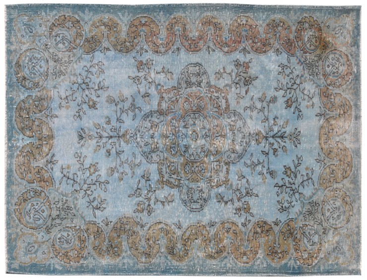 Azul Turquía Alfombra vintage 263 x 179 cm