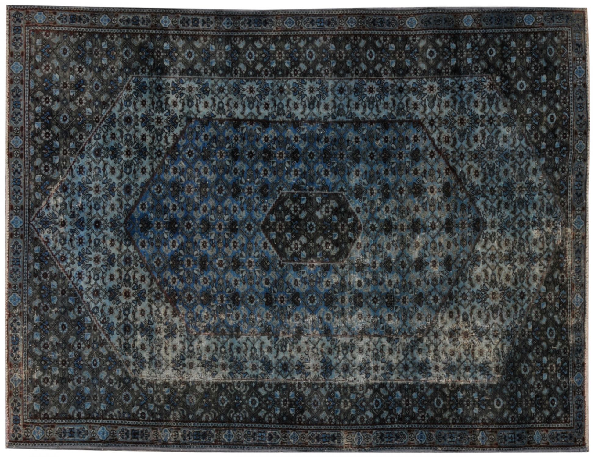 Vintage Tapis  bleu <br/>254 x 158 cm