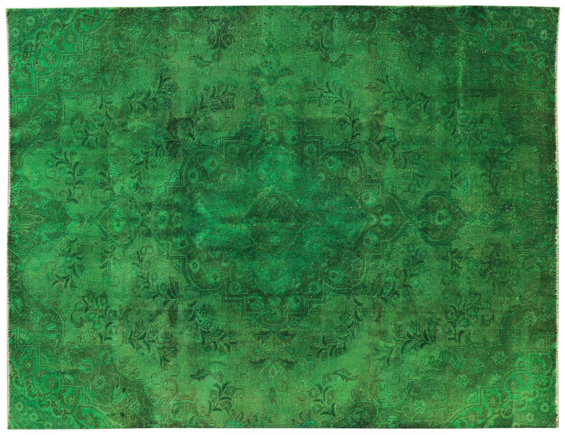 Alfombra vintage  verde <br/>279 x 186 cm