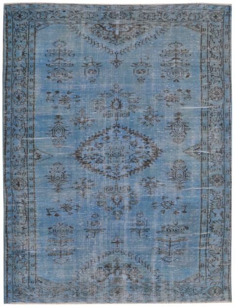Blau Türkei Vintage Teppich 280 x 180 cm