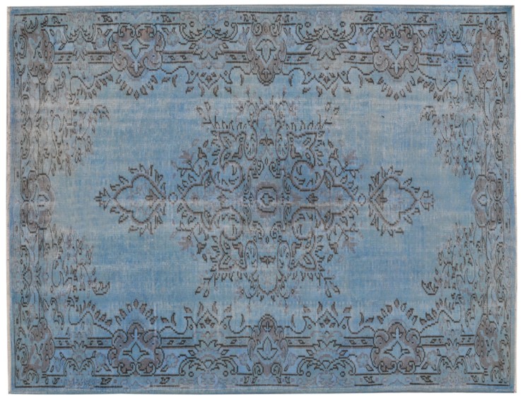 Blau Türkei Vintage Teppich 286 x 185 cm