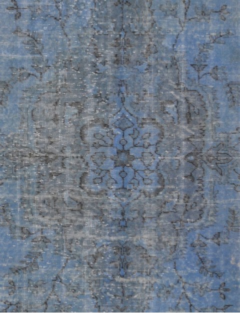 Blå Tyrkiet Vintage Tæppe  288 x 150 cm