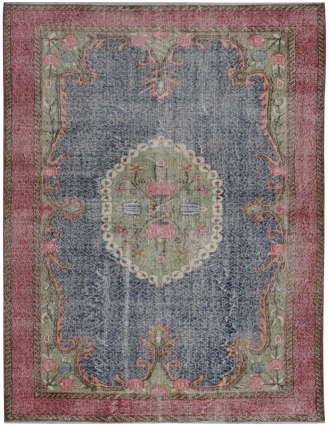 Lila Türkei Vintage Teppich 294 x 188 cm