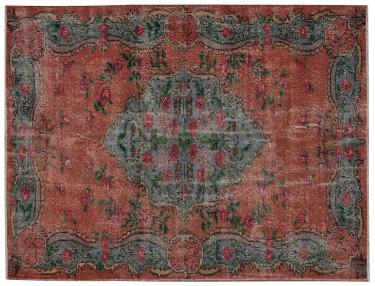 Rosso Turco Tappeto Vintage 215 x 116 cm