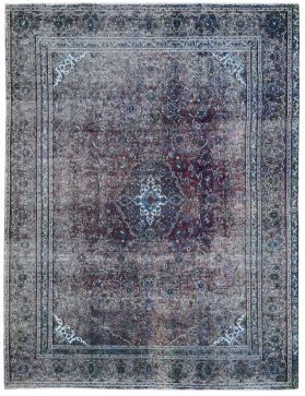  Vintage Tapis 369 X 274 bleu