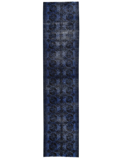 Blau Persien Vintage Teppich 334 x 75 cm