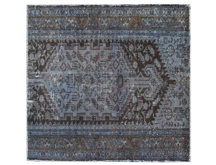 Blu Persiano Tappeto Vintage 137 x 123 cm