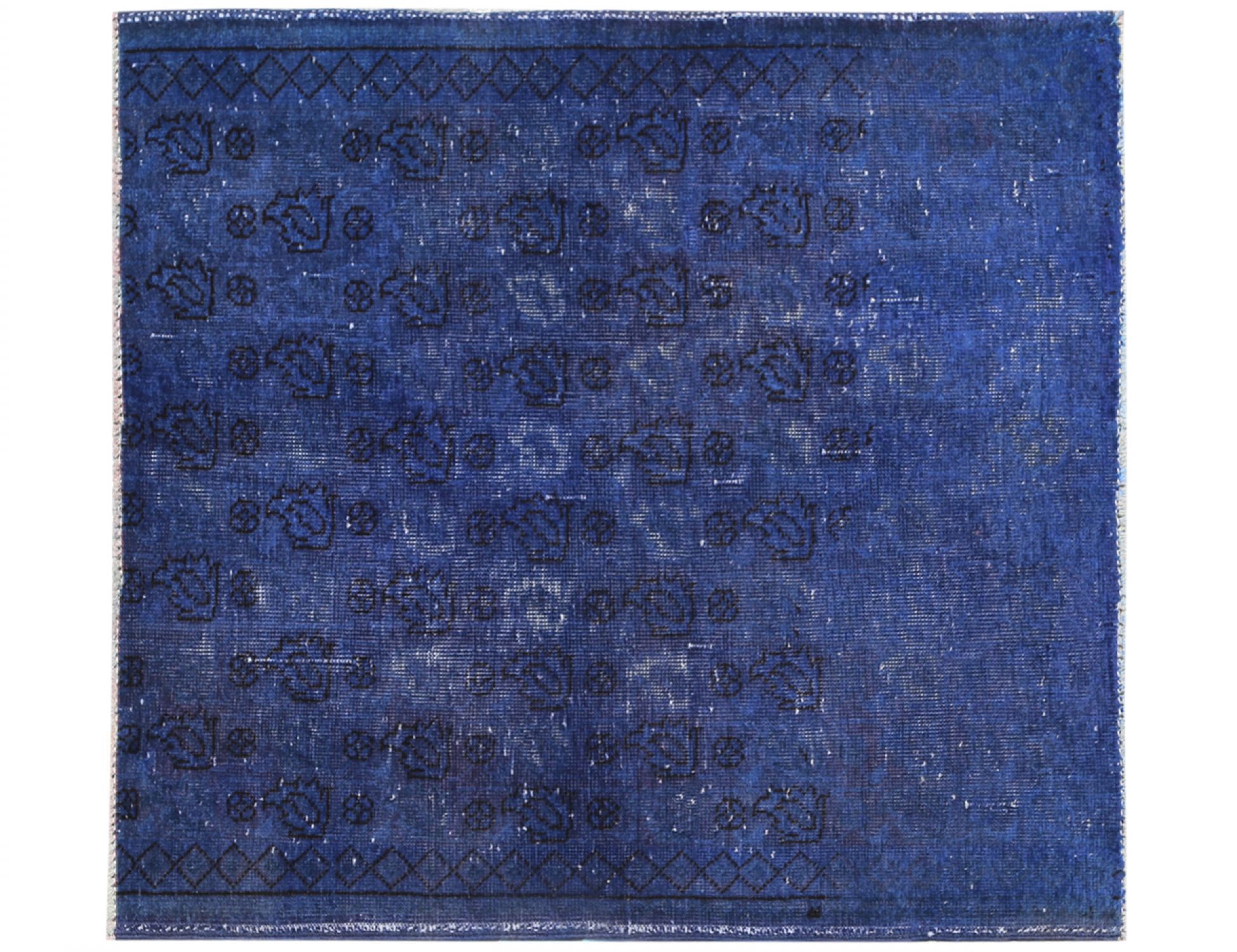 Tappeto Vintage  blu <br/>120 x 100 cm