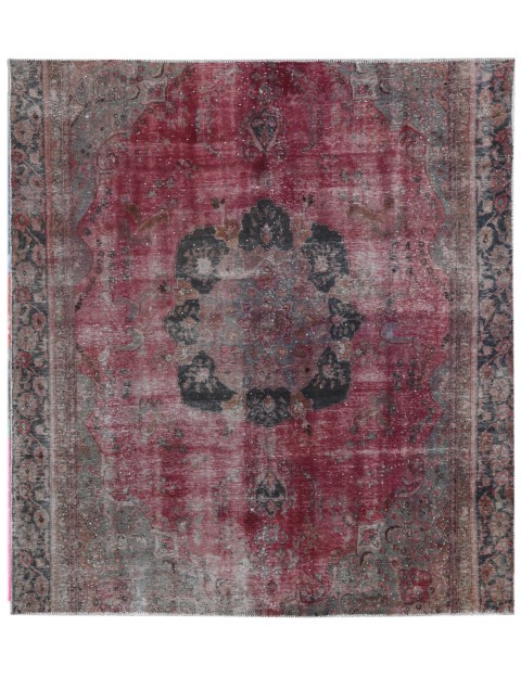 Grau Persien Vintage Teppich 253 x 260 cm