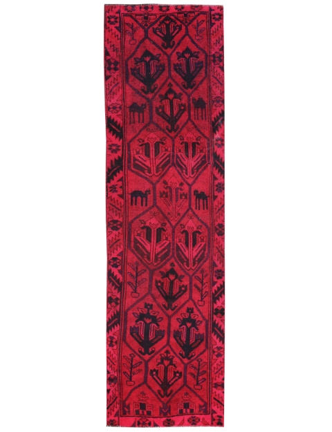 Rot Persien Vintage Teppich 362 x 115 cm