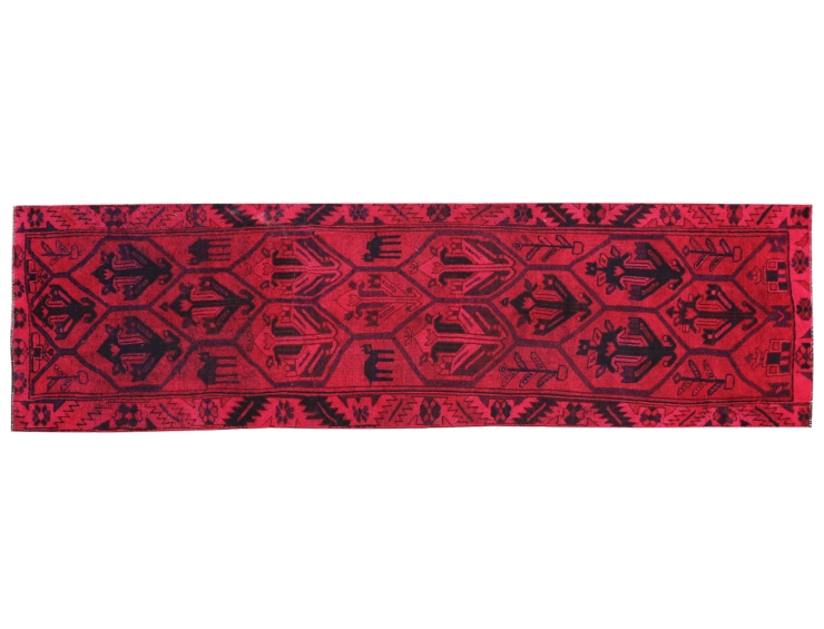 Rot Persien Vintage Teppich 362 x 115 cm