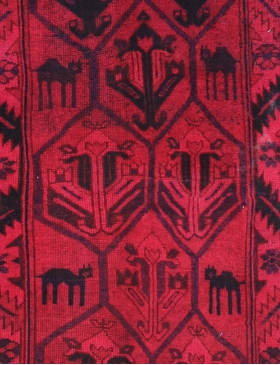 Rot Persien Vintage Teppich 362 x 115 cm - view 3