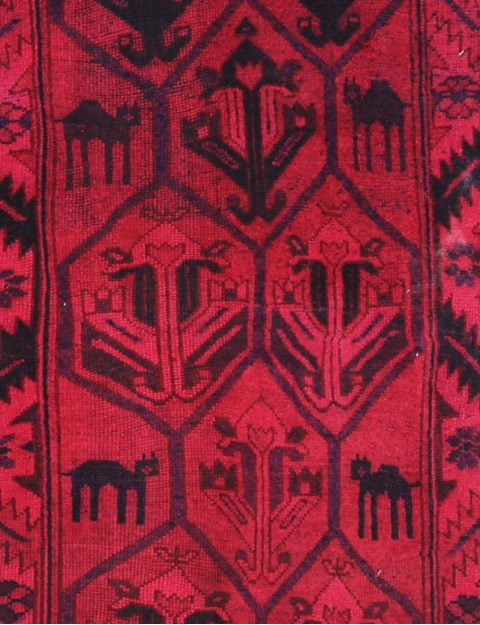 Rot Persien Vintage Teppich 362 x 115 cm - view 3