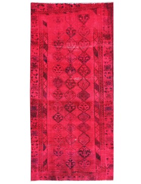 Rød Persia Vintage Teppe  276 x 134 cm