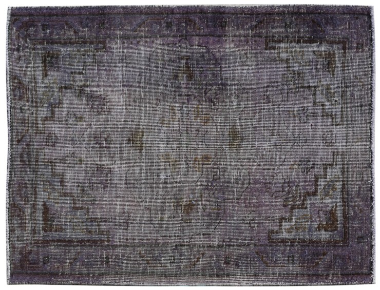 Gris Persa Alfombra vintage  123 x 95 cm