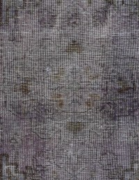 Gris Persa Alfombra vintage  123 x 95 cm