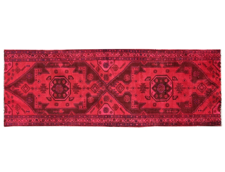 Röda Persien Vintage Matta 287 x 100 cm