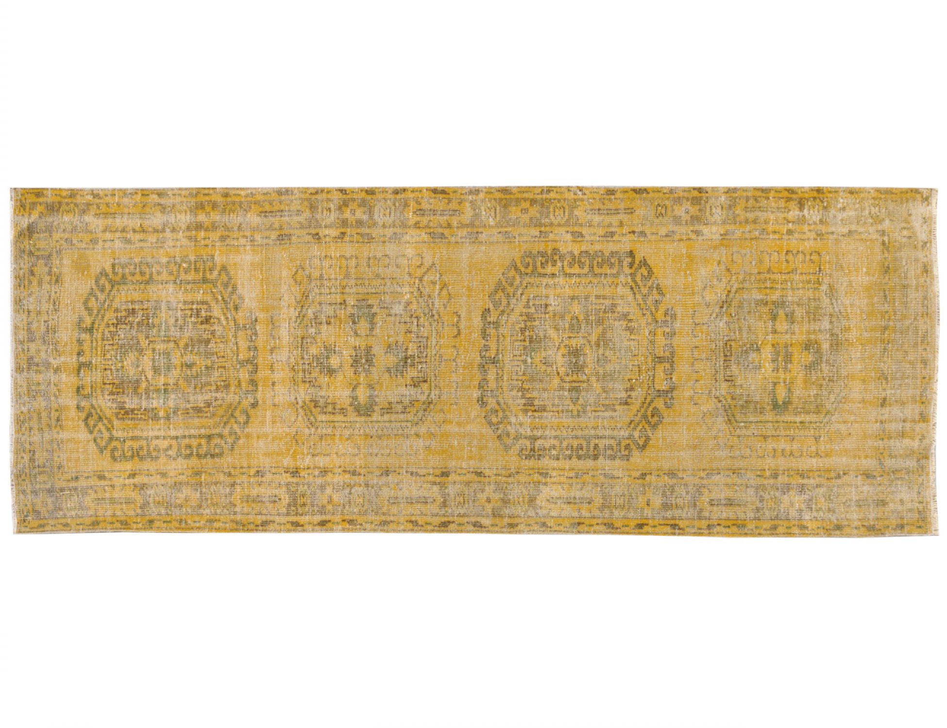 Tappeto Vintage  giallo <br/>342 x 129 cm