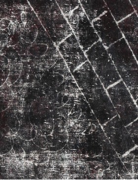 Schwarz Persien Vintage Teppich  205 x 190 cm