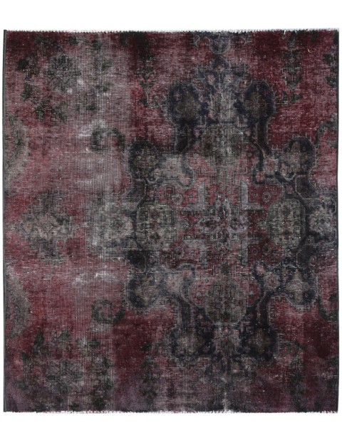 Schwarz Persien Vintage Teppich 174 x 153 cm