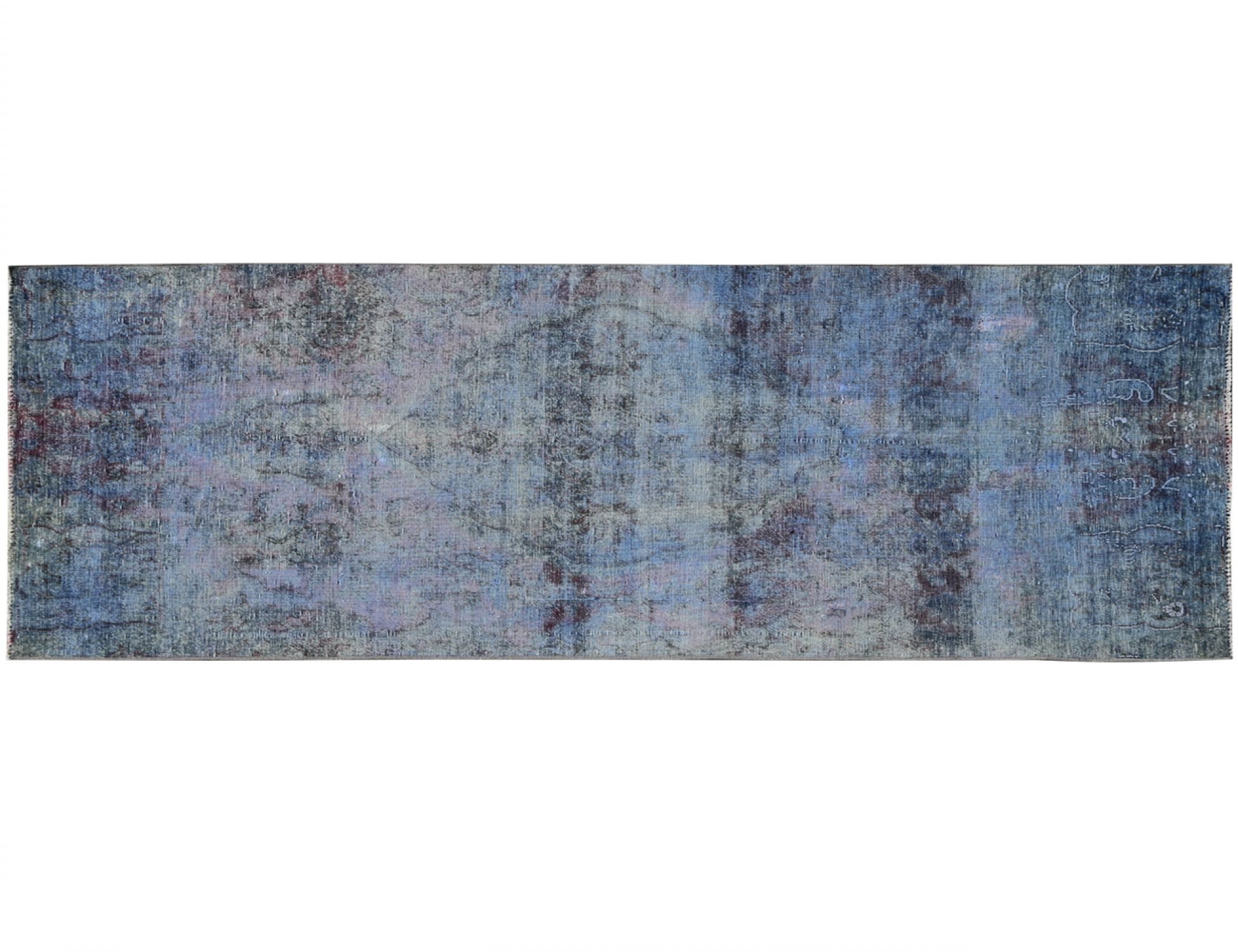 Vintage Tapijt  blauw <br/>355 x 118 cm