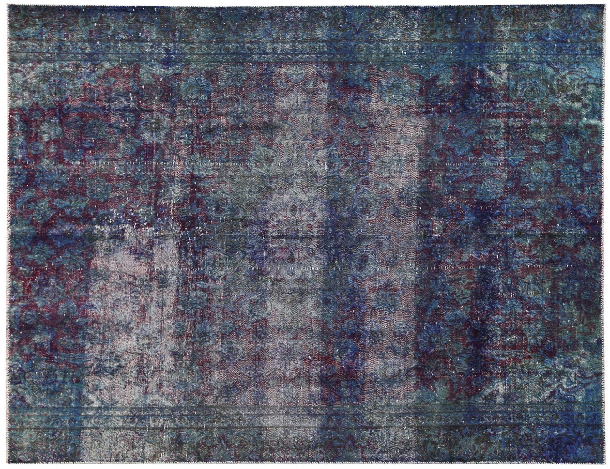 Vintage Teppich  blau  228 x 204 cm