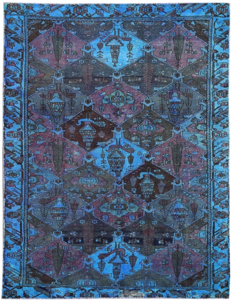 Blu Persiano Tappeto Vintage 295 x 150 cm