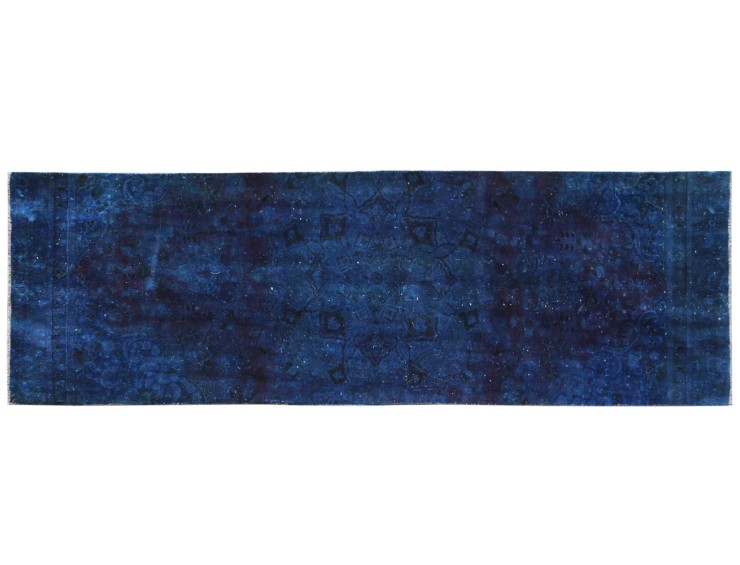 Blu Persiano Tappeto Vintage 348 x 114 cm