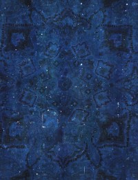 Blu Persiano Tappeto Vintage 348 x 114 cm - view 3